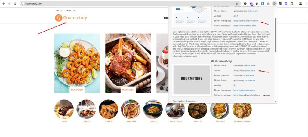 Gourmetory homepage image